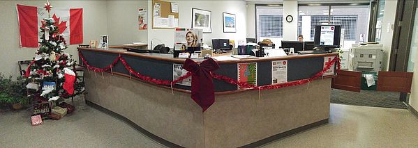 Decorations for Christmas in Calgary school