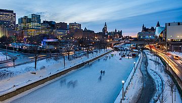 Skating on the Rideau Canal at Ottawa