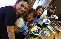 Students painting - Vancouver school after class activities